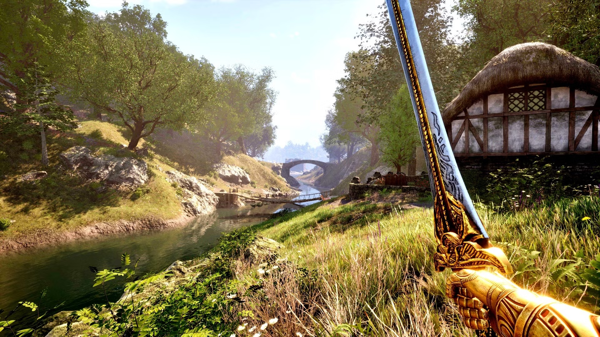 A remastered landscape from The Elder Scrolls IV: Oblivion